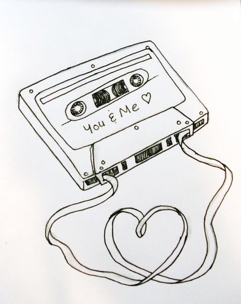 Cassette Cassette Tape Drawing, Tape Drawing, Music Sketch, Keeping 13, Music Doodle, Boys Of Tommen, Music Drawings, Doodle Art Journals, Easy Doodles Drawings