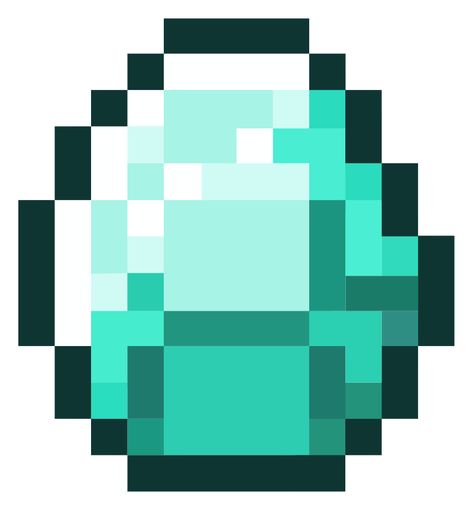 Minecraft Diamond Sticker. Rare, desirable and very useful - a diamond from the Minecraft game. Minecraft Rocks, Pixelart Minecraft, Minecraft Armor, Diamond Armor, Minecraft Templates, Minecraft Diamond, Minecraft Stickers, Pixel Art Minecraft, Minecraft Pig