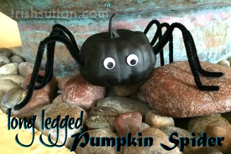 Long Legged Pumpkin Spider | Cute Halloween Decor Spider Cute, Decoracion Halloween, Pumpkin Idea, Pumpkin Painted, Cute Halloween Decor, Creative Pumpkin Painting, Spider Pumpkin, No Carve Pumpkin Decorating, Pumpkin Decorating Contest