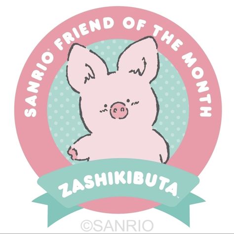 #zashikibuta #sanrio Sanrio Friend Of The Month, Bullet Journal On Ipad, Mellow Vibes, Pig Illustration, Minecraft Pixel Art, Hello Kitty Pictures, Kokeshi Dolls, Little Twin Stars, Japan Art