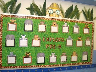 Jungle / Safari Themed Classroom {Ideas, Photos, Tips, and More} | Clutter-Free Classroom | by Jodi Durgin Safari Bulletin Boards, Jungle Bulletin Boards, Jungle Theme Classroom Decorations, Rainforest Classroom, Safari Theme Classroom, Jungle Vbs, Safari Classroom, Jungle Theme Classroom, Rainforest Theme