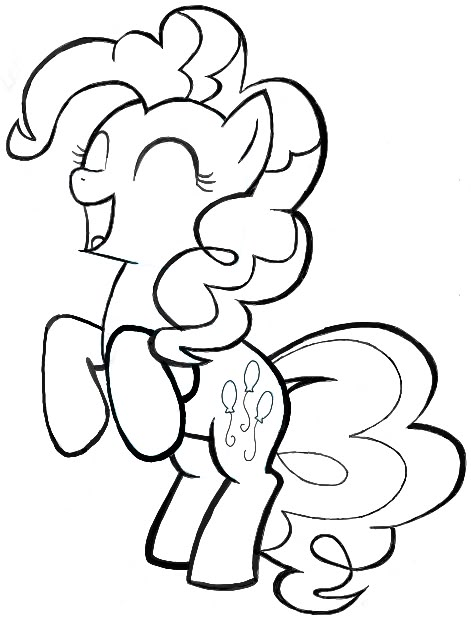 How to Draw a Happy Pinkie Pie from My Little Pony with Easy Steps Pinkie Pie Coloring Page, My Little Pony Coloring Pages Printables, My Little Pony Drawing Reference, How To Draw A Pony, Pony Drawing Easy, How To Draw My Little Pony, Pinkie Pie Drawing, Pony Sketch, Little Pony Coloring Pages