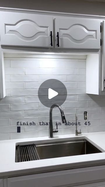 Nik and Alivia Stophel on Instagram: "Easy DIY backsplash for less than $250! This took 6 hours total!! 

#diyprojects #diy #kitchenrenovation #remodel #demo #doityourself #redo" Easy Diy Backsplash, Diy Backsplash Kitchen, Easy Backsplash, Diy Kitchen Backsplash, Kitchen Backsplash Ideas, Diy Backsplash, Backsplash Ideas, March 1, Clean Kitchen