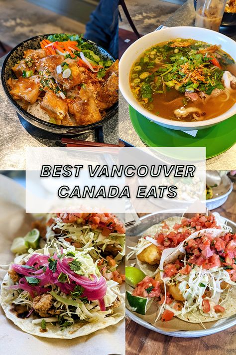 Thinking of travelling to Vancouver Canada soon? Exploring Vancouver through food is the way to explore Canada’s major western city. Vancouver has no shortage of top eats. Vancouver Food, Lunch Lady, Food Spot, Explore Canada, Vancouver Canada, The Land, Vancouver, North America