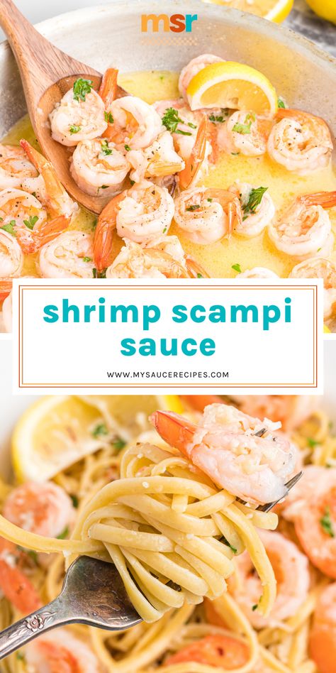 Shrimp Scampi Sauce is a luscious garlic butter sauce with the addition of crisp white wine that's perfect with pasta, proteins, and bread! Easy Scampi Sauce, Scampi Sauce Recipe Easy, Shrimp Scampi Sauce Recipe, Scampi Sauce Recipe, Best Shrimp Scampi, Shrimp Scampi Sauce, White Garlic Sauce, Scampi Sauce, Best Sauce Recipe