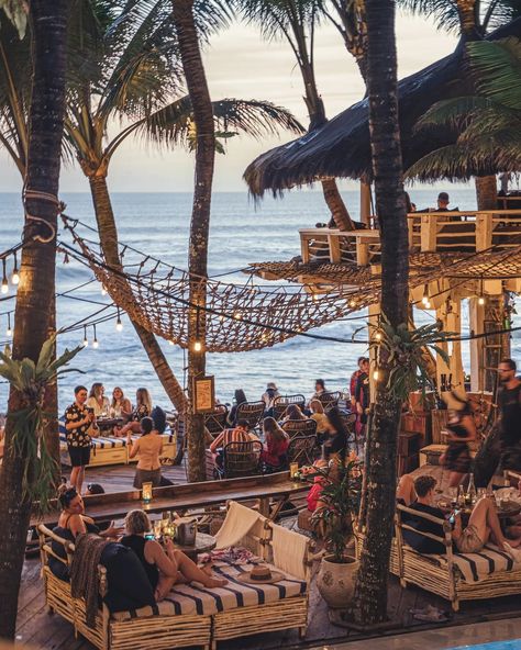 The Ultimate Guide to Beach Clubs in Bali 2023 - Wanderlust Led Beach Clubs, Bali Bar, Beach Club Design, Beach Restaurant, Beach Club Restaurant, Luxury Beach Club Aesthetic, Bali Beach Bar, Beach Club Bali, Beach Clubs Tulum