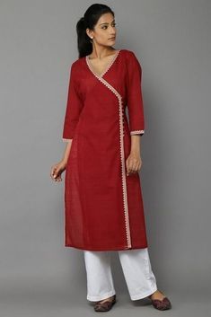 Plain Kurti Designs, Lawn Kurti, Silk Kurti Designs, Stylish Kurtis Design, Simple Kurta, New Kurti Designs, Kurta Patterns, Simple Kurti, Simple Kurta Designs