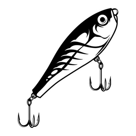 Fishing Lure Tattoo, White Bg, Fishing Design, Bottle Tattoo, Fishing Store, Lure Making, Fish Vector, Fishing Tools, Fish Design