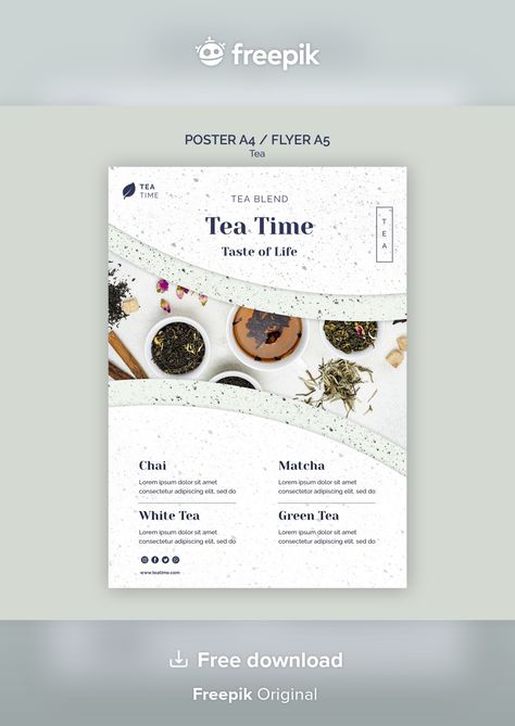 Poster template for aromatic herbal tea | Free Psd #Freepik #freepsd #flyer #poster #tea #liquid Tea Menu Design, Elderflower Tea, Free Psd Poster, Tea Poster, Posters Inspiration, Bar Stuff, Japanese Tea Garden, Email Template Design, Health Tea