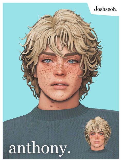 Anthony Hair | Patreon Sims 4 Maxis Match Cc Overlay, Ts4 Male Hair Cc Patreon, Sims 4 Alpha Overlay, Sims 4 Cc For Elders, Sims 4 Men Long Hair Cc, Sims 4 Face Shadow, Sims 4 Clay Hair, Sims 4 Cc Curly Hair Male Alpha, Sims 4 Shadow Cc