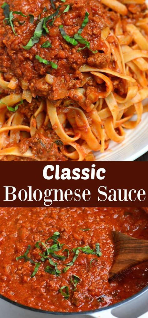 Homemade Bolognese Sauce recipe. Bolognese Sauce is a meat based Italian sauce made with vegetables, wine, milk, beef and pork. #beef #sauce #italian #bolgnese #ragu #pasta Bolognese Sauce With Veggies, Tomato Meat Sauce Homemade, Beef And Pork Bolognese Sauce, Italian Minced Beef Recipes, Homemade Spaghetti Bolognese, Spaghetti Sauce Bolognese, Homemade Ragu Spaghetti Sauce, Bolognese Sauce Fresh Tomatoes, Ground Beef Sauce Pasta