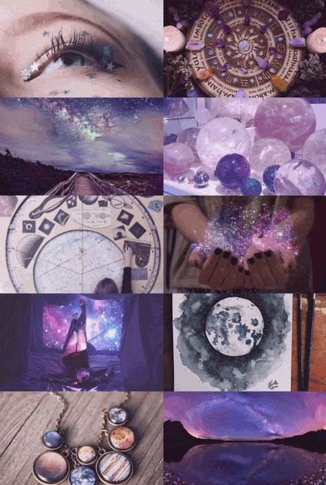 Cosmic Witch, Writing Inspiration Prompts, Magic Aesthetic, Witch Aesthetic, Witchy Vibes, Fantasy Aesthetic, A Collage, Aesthetic Collage, Purple Aesthetic