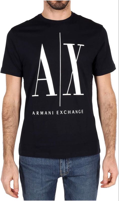 Crewneck t-shirt that includes large Armani Exchange logo from the 90's Armani Exchange Logo, 90s Icons, Exchange Logo, Armani Exchange Men, Man Icon, Logo Icon, Orange Shirt, Star Shirt, Armani Exchange