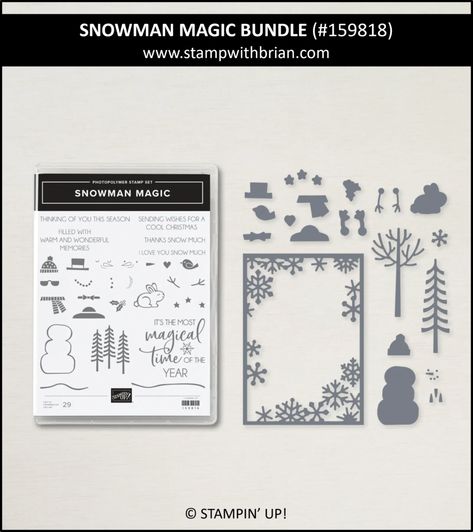 Snowman Magic Bundle, Stampin Up! 159818 Stampin Up Snowman Magic, Stampin Pretty, Puff Paint, Winter Snowman, Embossed Paper, Stampin Up Christmas, The Snowman, Fancy Fold Cards, Seasonal Crafts