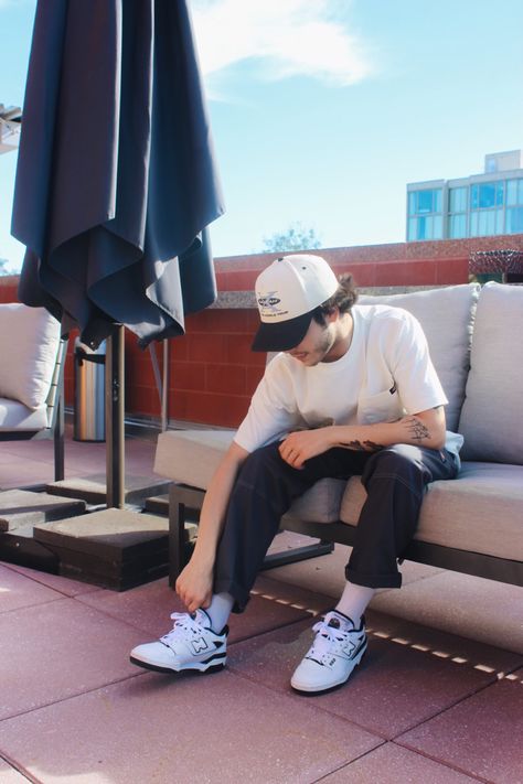 New Balance 550 White Black Outfit, Black And White New Balance 550 Outfit, Dickies Skater Outfit, Blue Dickies Pants Outfit Men, Men’s New Balance 550 Outfit, Dickies Double Knee Pants Outfit, Grey Dickies Outfit, Black Dickies Outfit Men, Nb 550 Outfit Men