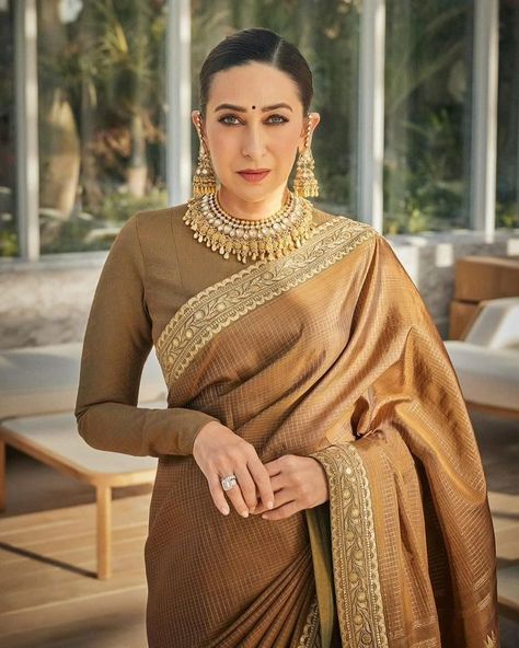 Karisma Kapoor (@therealkarismakapoor) • Instagram photos and videos Sabyasachi Saree, Ambani Wedding, Goddess Look, Indian Designers, Designer Store, Karisma Kapoor, 90s Bollywood, Celebrity Style, Saree