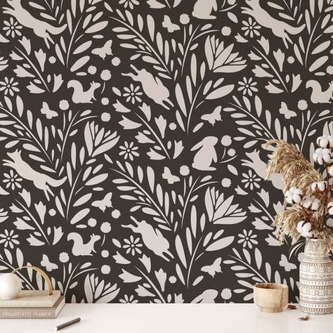 Everything You Need to Know About Wall Stenciling Floral Wall Stencil, Geometric Wall Stencil, Easy Diy Paint, Large Wall Stencil, Wall Stencil Patterns, Forest Pattern, Stencil Painting On Walls, Palm Leaves Pattern, Tile Stencil