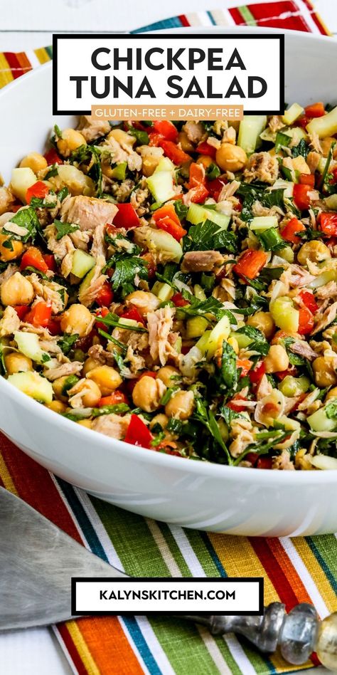 Tuna Chickpea Salad Healthy, Chickpea Salad With Tuna, Chopped Tuna Salad, Ww Bean Salad, Legume Salad Recipes, Tuna And Chickpea Salad, Tuna And Bean Salad, Chickpea Recipes Salad, Beans Healthy Recipes