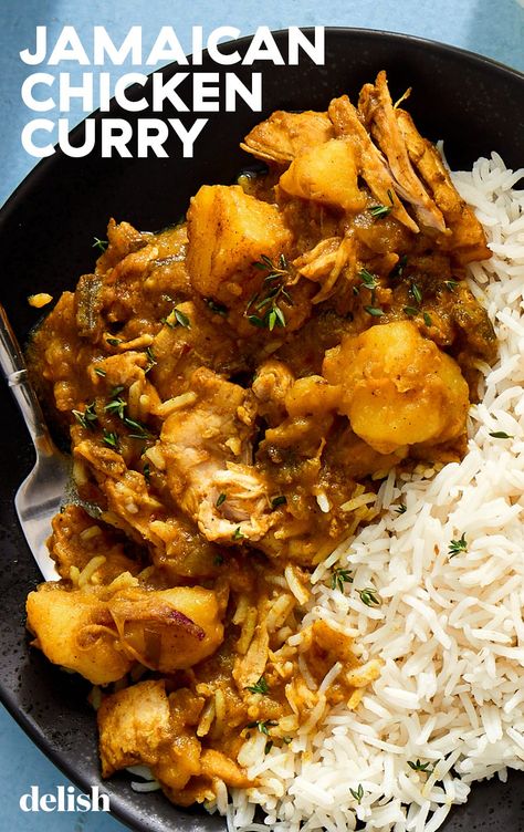 You Want Spicy? This Jamaican Chicken Curry Is For YouDelish Jamaican Chicken Curry, Curry Stir Fry, Delish Dinners, Jamaican Chicken, Jamaican Curry Chicken, Easy Stir Fry Recipes, Jamaican Curry, Bone In Chicken, Fry Recipes