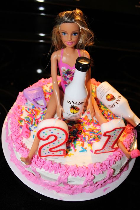 21st Barbie birthday cake 21st Barbie Birthday, Cake With Barbie, Barbie Birthday Cake, 21st Cake, 21st Birthday Cake, Barbie Cake, Barbie Birthday, 21st Birthday, Party Planning