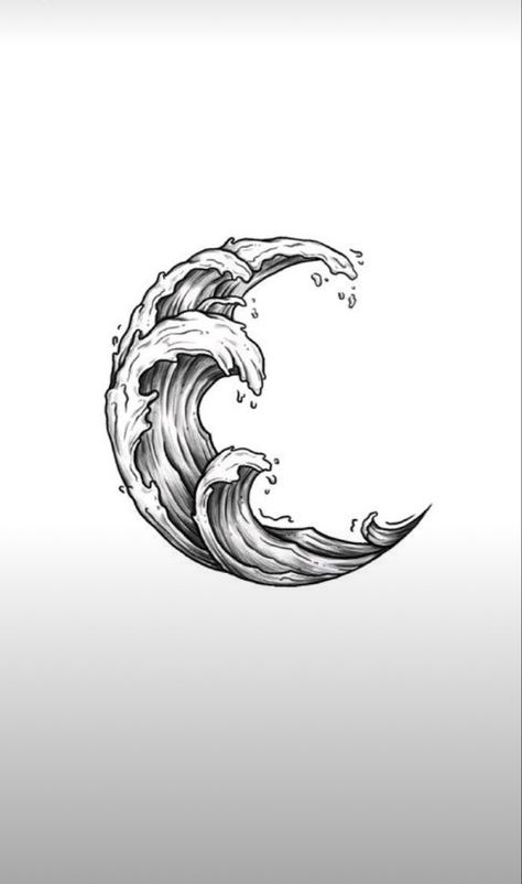 Sea Wave Tattoo Design, Survival Of The Fittest Tattoo, Tide Tattoo Ocean, Yin Yang Wave Tattoo, Black And White Wave Tattoo, Black And White Ocean Tattoo, Sea Wave Tattoo, Ocean Tattoos For Men, Water Wave Tattoo