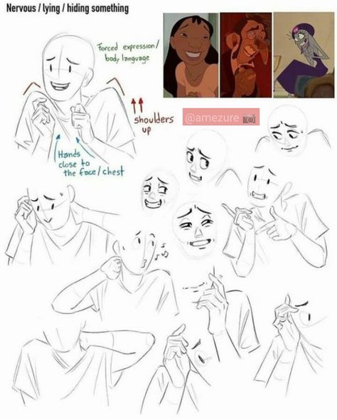 ©amezure on instagram Confused Poses Drawing, Yelling Pose Reference Drawing, How To Draw Comic Style, Throwing Something Pose Reference, Nervous Character, Animation Storyboard, Body Reference Drawing, Drawing Expressions, Art Tutorials Drawing