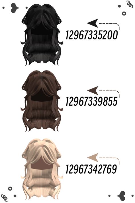 Bloxburg Wavy Hair Codes, Half Up Ponytail, Up Ponytail, Blocksburg Outfit Codes￼, Roblox Hair, Berry Codes, Code Clothing, Roblox Brookhaven, Hair Codes