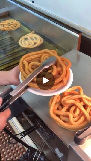 18M views · 189K reactions | The churro funnel cake #grubspot | Grubspot. | Grubspot. · Original audio Oc Fair, Funnel Cakes, Spanish Rice, Funnel Cake, Funnel, Audio, Dessert, Baking, The Originals