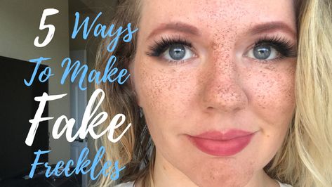 How To Make Freckles, Faux Freckles Tutorials, Freckles With Makeup, Faux Freckles Makeup, Makeup Freckles, White Blonde Highlights, Dimensional Hair Color, Freckles Makeup, Fake Freckles