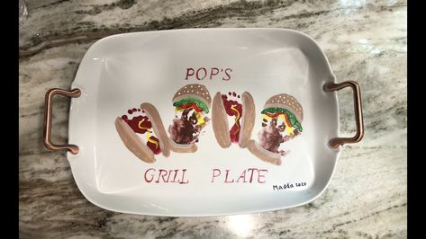 Daddy's Grilling Plate Diy, Daddys Grilling Plate Diy, 1st Fathers Day Gift Ideas New Dads Diy, How To Make Daddys Grilling Plate, Fathers Day Craft Toddler, Dad Grilling Plate Diy, Father’s Day Craft Bbq Plate, Grilling Plate For Dad Diy, Daddy’s Grilling Plate Diy