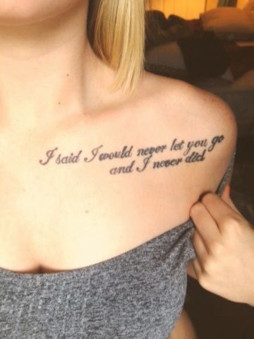 My matching ADTR tattoo with my sister #adtr #tattoo #adaytoremember Adtr Tattoo, Clavicle Tattoos For Women, Clavicle Tattoos, Remember Tattoo, Couple Tattoos Love, Clavicle Tattoo, Verse Tattoos, Meaningful Tattoo Quotes, Cool Chest Tattoos