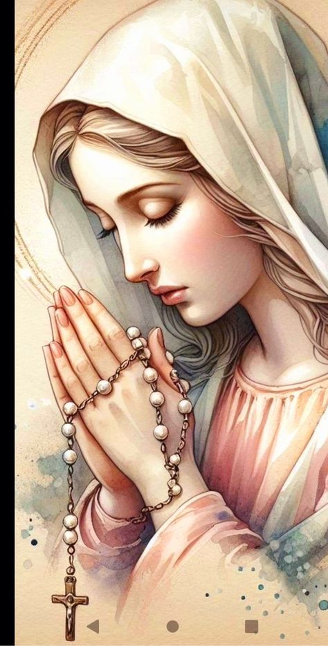 Mother Mary Wallpaper, Mother Mary Tattoos, Stary Papier, Roman Catholic Art, Mother Mary Pictures, Jesus Mother, Virgin Mary Art, Mother Mary Images, Images Of Mary