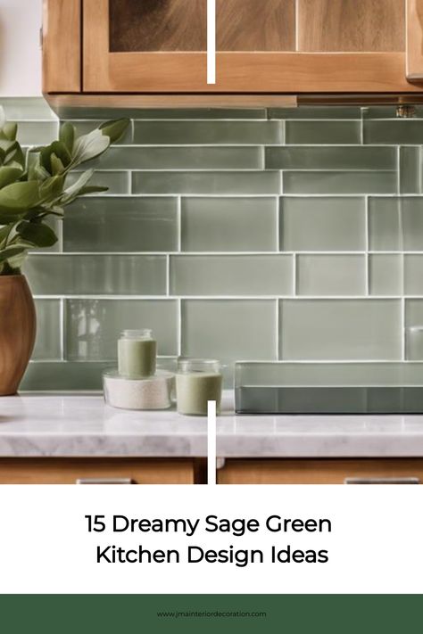 Offering the perfect blend of style and serenity, these sage green kitchen design ideas will transform your cooking space into a tranquil oasis, but how? The post 15 Dreamy Sage Green Kitchen Design Ideas appeared first on JMA Interior Decoration. Light Green Subway Tile Kitchen, Green Backsplash Wood Cabinets, Kitchen Green Backsplash Ideas, Kitchens With Green Backsplash, Kitchen Backsplash Ideas For Sage Green Cabinets, Sage Backsplash Kitchen, Sage Green Backsplash Kitchen, Kitchen Backsplash With Green Cabinets, White Kitchen Green Backsplash