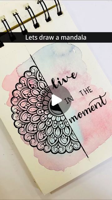 _.safart on Instagram: DRAW AN EASY HALF MANDALA WITH ME✨ . . Sketchbook : @scholarestore from @stationery.plug Fineliners: @brustro_official… Semi Mandala Art, Mandala Drawing Painting, How To Draw Mandala, Simple Easy Mandala Art, Simple Mandala Design Easy, Simple Project Border Design, Cute Sketches Aesthetic Easy, Mandala Sketch Simple, Unique Mandala Drawing Easy