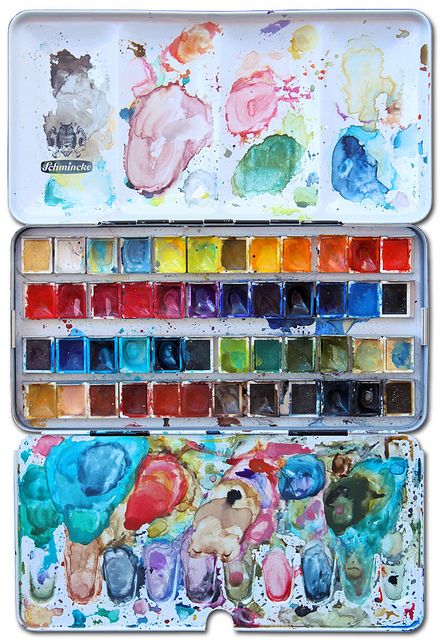 The process is beautiful too . . .  http://www.flickr.com/photos/geninne/6644813137/ Hur Man Målar, Watercolor Palette, Painted Boxes, Hayao Miyazaki, Art Tools, Miyazaki, Art Watercolor, Artsy Fartsy, Art Blog