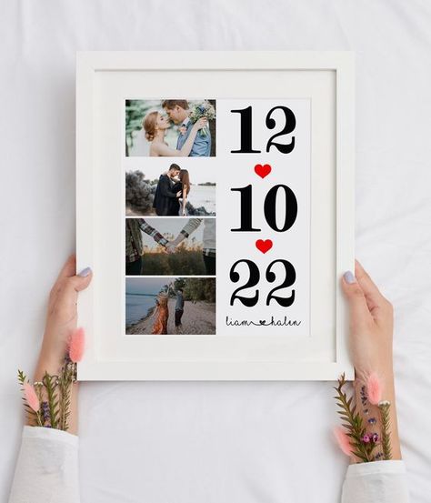 Buy 1st Anniversary Gift for Husbandour First Year Together Online in India - Etsy Wedding Gift Photo Frame, Anniversary Frame Ideas, Frame For Boyfriend, Anniversary Photo Frame, Year Anniversary Gift Ideas, Love Photo Frame, Boyfriends Birthday Ideas, Anniversary Gift Ideas For Him, Diy Anniversary Gifts For Him