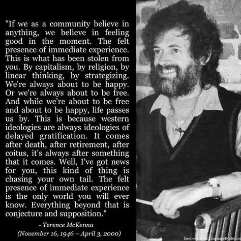 Terence Mckenna, Be Here Now, Mic Drop, Philosophy Quotes, Interesting Stuff, Quotable Quotes, Pisa, Wisdom Quotes, Spiritual Quotes