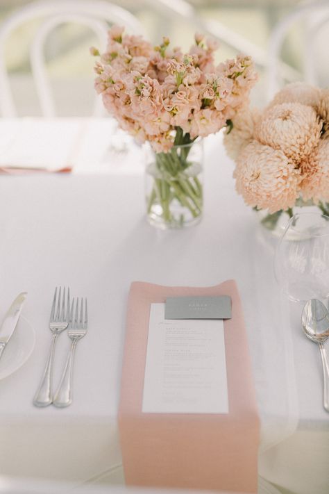 Elegant and soft wedding colour palette with whites, cool grey and blush and peach tones. Premium linen napkins from our Hire Collection. Concept, Styling, Linen - Found Collective Photography - Katherine Schultz Flowers - Sam Burnell Fab Functions Venue - Mandalay House & Garden #adelaidewedding #weddingtable #weddingtableinspo #weddingtablestyling #weddingstyle #weddingreception #adelaideweddingstylist #weddinginspo #weddinginspiration #adelaideweddinghire Elegant Wedding Table, Napkin Wedding, Soft Wedding, Wedding Table Setting, Peach Tones, Wedding Colour, Wedding Hire, Wedding Stylist, Wedding Table Settings