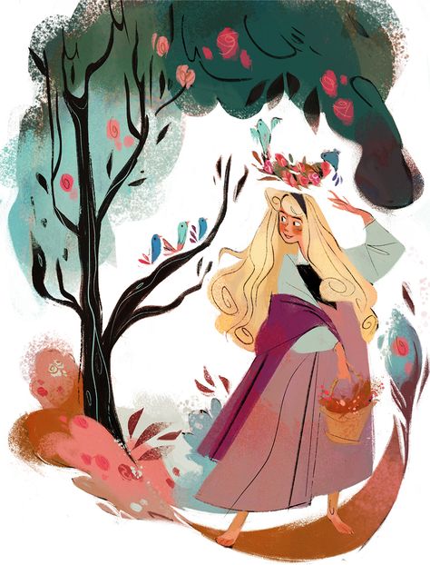 I wonder en Behance Princess Illustration, Disney Illustration, Princess Drawings, Disney Artwork, Fairytale Illustration, Inspirational Artwork, Fairytale Art, Illustration Painting, Character Design Animation