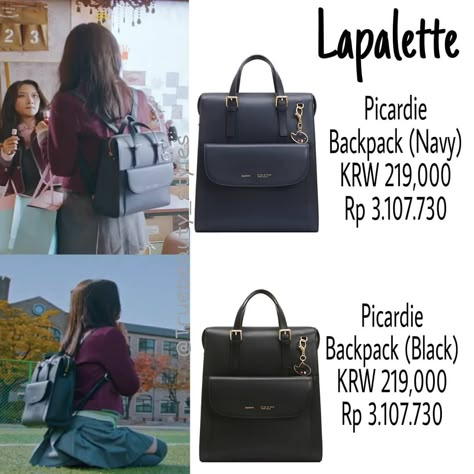 Im Jukyung Outfit, True Beauty Backpack, True Beauty Clothes, True Beauty School, True Beauty Fashion, True Beauty Outfits, True Beauty Aesthetic, Korean Backpack, Korean Bags