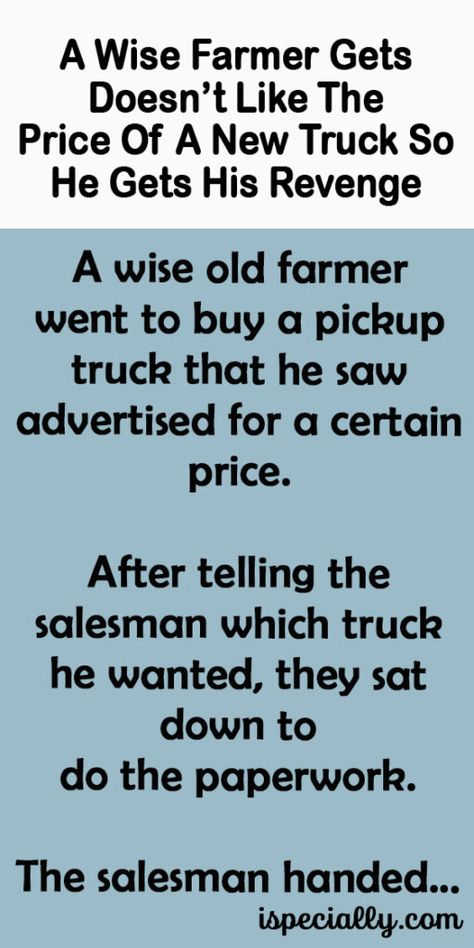 A Wise Farmer Gets Doesn’t Like The Price Of A New Truck So He Gets His Revenge Farmer Quotes Funny, Politician Quote, Farmer Quotes, Ninja Funny, Farm Humor, New Truck, Best Funny Jokes, Garage Design, New Trucks