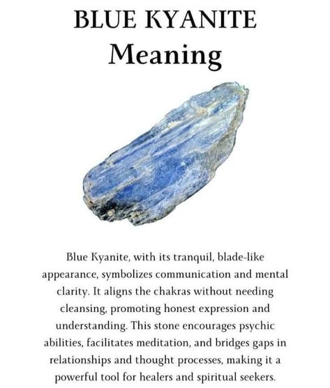 Blue Kyanite Meaning, Kyanite Meaning, Rock Museum, Healing Crystals Meanings, Crystal Guide, Magical Stones, Crystals Healing Properties, Crystals Healing, Meditation Crystals