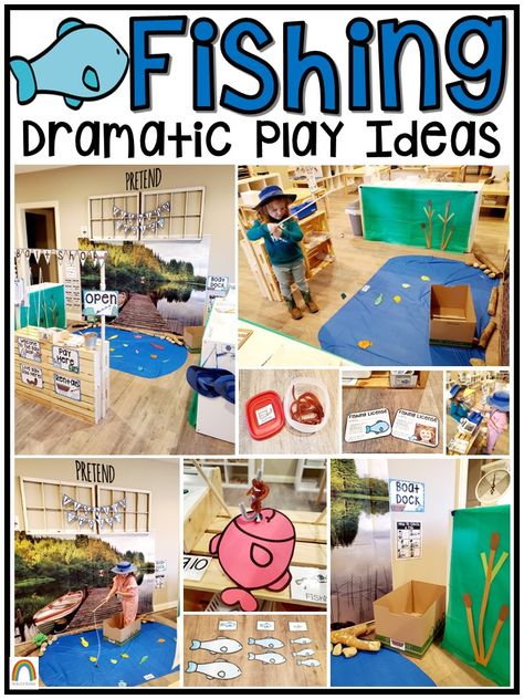 https://www.teacherspayteachers.com/Product/Fishing-Dramatic-Play-8236977 Fishing Dramatic Play For Preschool, Animal Habitat Dramatic Play, Ocean Dramatic Play Preschool, Fishing Dramatic Play, Teacher Dramatic Play, Learning Stations Preschool, Preschool Dramatic Play Ideas, School Dramatic Play, Kindergarten Invitations