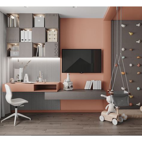 Modern Study Rooms, Study Table Designs, Kids Room Interior Design, Study Room Design, Modern Kids Room, Kids Bedroom Designs, Kids Bedroom Design, Kids Interior Room, Tv In Bedroom