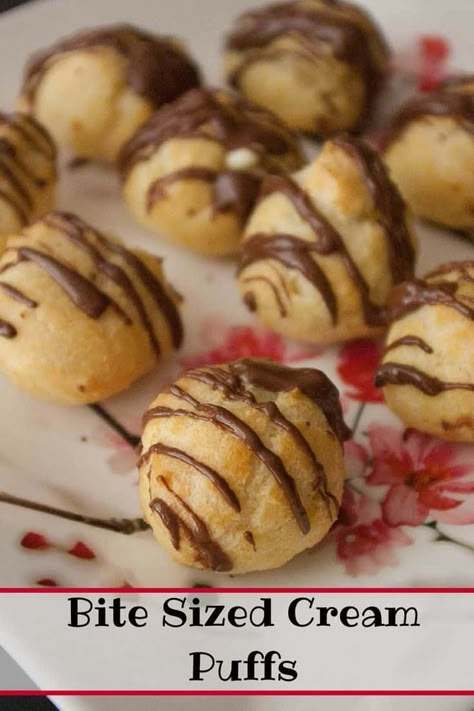 Mini Cream Puff, Cream Puff Dessert, Homemade Cream Puffs, Chocolate Cream Puff, Puff Dessert, Finger Food Desserts, Finger Desserts, Fancy Desserts Recipes, Dessert To Make