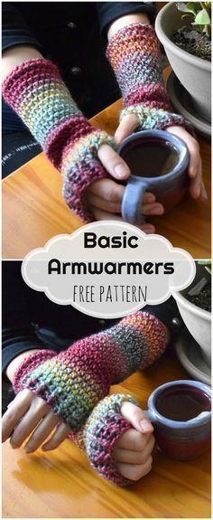 Crochet Handwarmer Free Pattern, Free Crochet Wrist Warmer Pattern, Granny Square Wrist Warmers Free Pattern, Sport Yarn Crochet Free Pattern, Crochet Wrist Warmers Pattern, Crochet Wrist Warmers Free Pattern, Handwarmer Crochet Pattern, Fast Crochet Projects Free, Loops And Threads Patterns