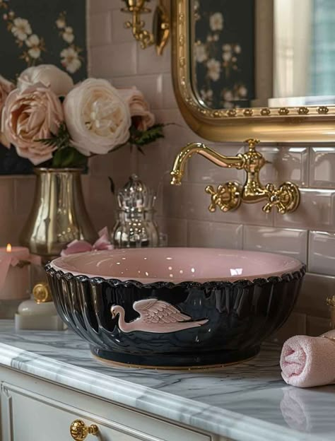 Coquette Bathroom Ideas to Indulge in a Parisian Chic Relax Time (from Simple to Luxury) - The Mood Guide Chic Bathroom Ideas, Coquette Bathroom, Provence House, Romantic Bathrooms, Chic Bathroom, Girly Decor, Luxurious Interior, Chic Bathrooms, Bathroom Inspiration Decor