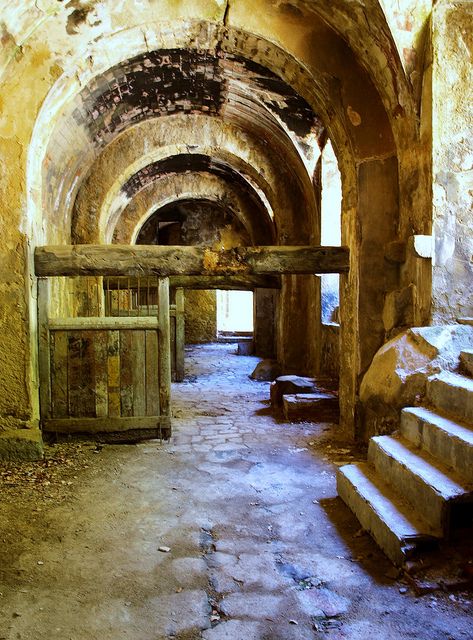 Castle of Requesens - stables Castle Stables, Beautiful Stables, Regency Interiors, Aesthetic Medieval, Regency Interior, Castle Chateau, Medieval France, Ross Castle, Barn Storage