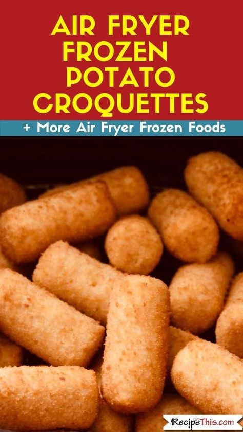 Air Fryer Frozen Potato Croquettes. A delicious quick air fryer frozen foods recipe, potato croquettes are truly crispy when cooked from frozen in the air fryer. #airfryer #airfryerrecipes #airfryerpotatoes #airfryerfrozen Ham Croquettes In Air Fryer, Potato Croquettes Recipe Air Fryer, Air Fryer Croquettes, Potato Croquettes Recipe, Potato Croquette Recipe, Cream Cheese Appetizer, Croquettes Recipe, Recipe Potato, Air Fryer Fish