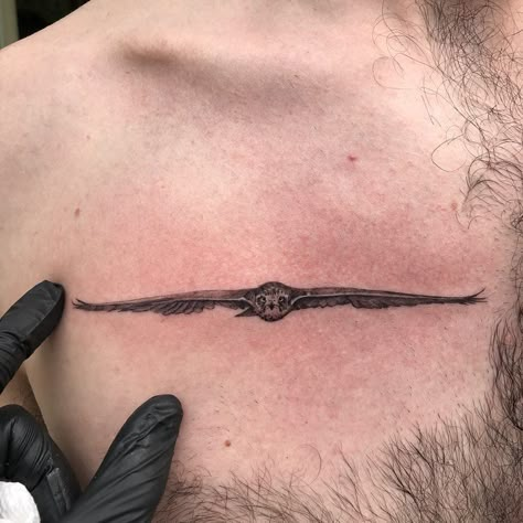 Eagle Collar Bone Tattoo, Eagle Finger Tattoo, Hawk Fine Line Tattoo, Gyrfalcon Tattoo, Fine Line Hawk Tattoo, Small Eagle Tattoo Men, Hawk Wing Tattoo, Falcon Tattoo Men, Small Hawk Tattoo